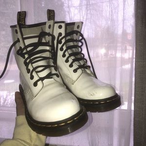 Black and white Dr. Martens